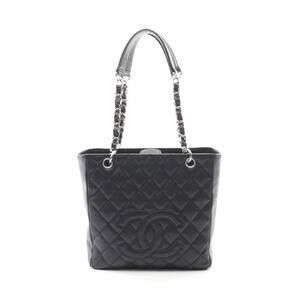 Chanel Matelasse PST Tote Bag Leather Calfskin Cowhide Black